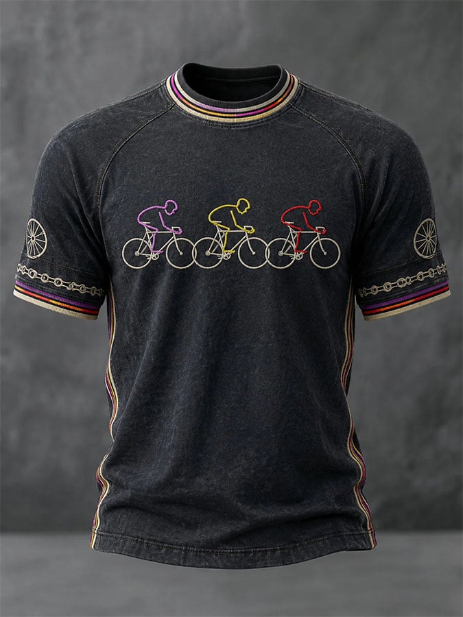 Men's Retro Print Short-Sleeve T-Shirt
