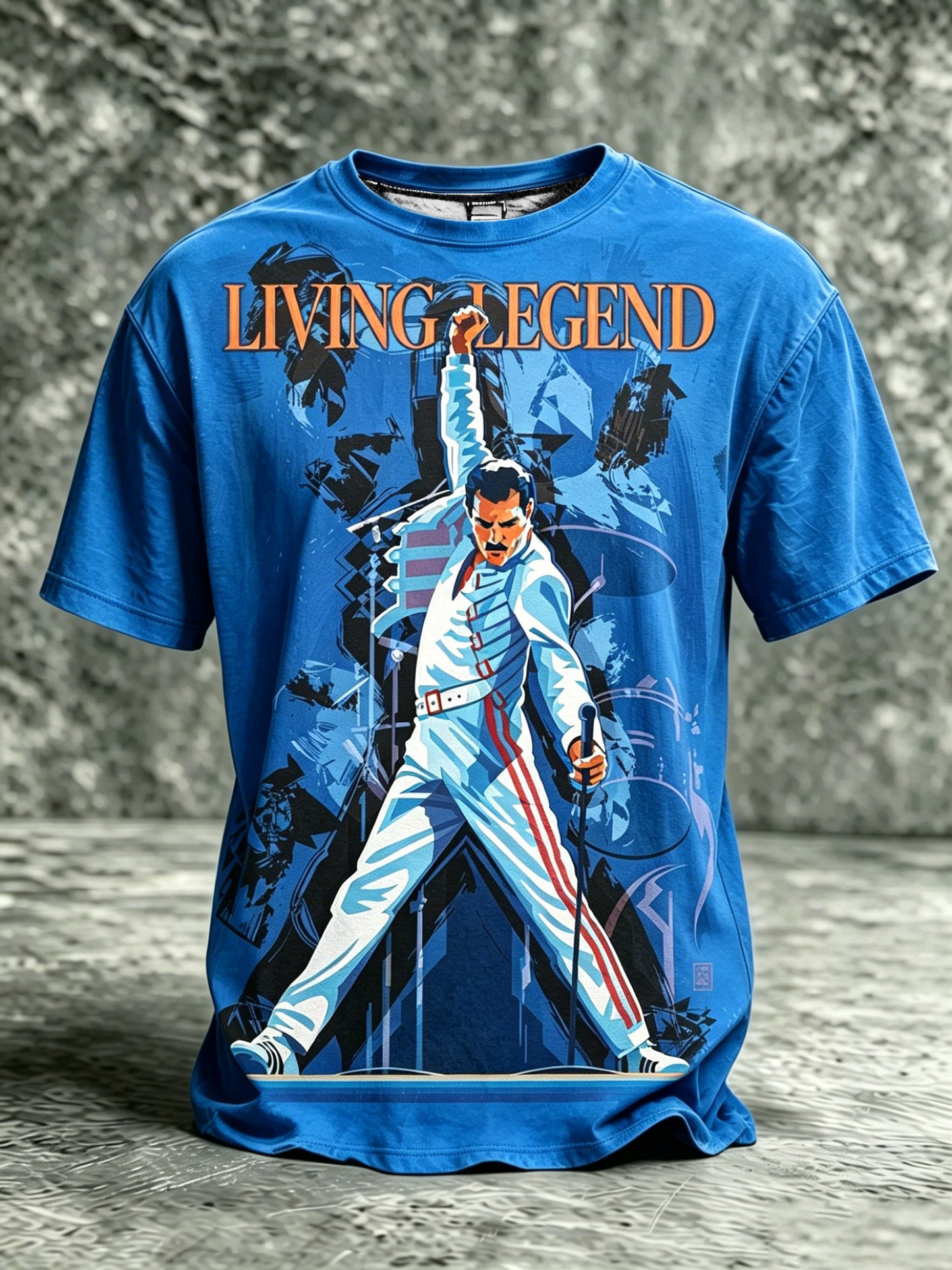 Men's Music-Print Casual Top