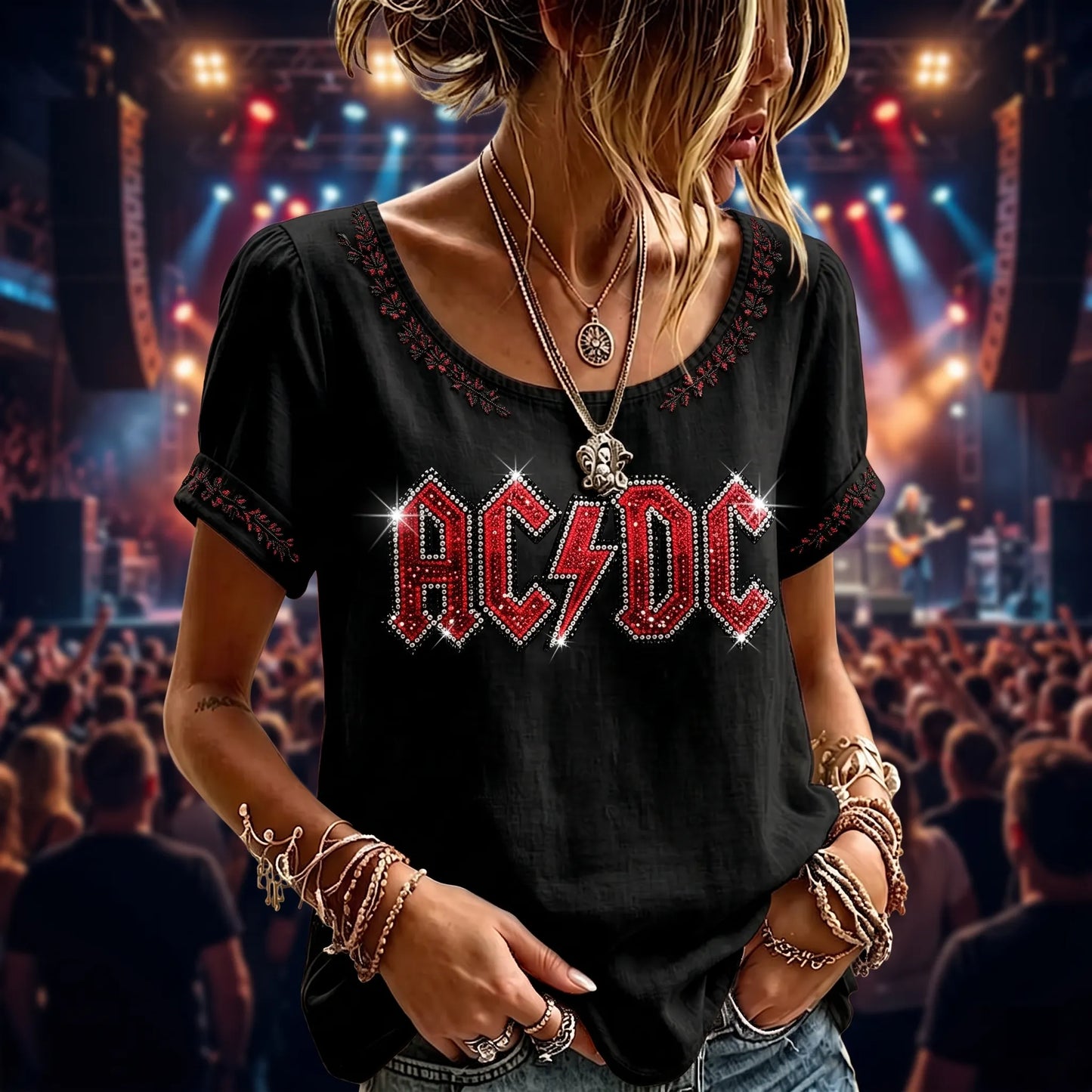 Women's Vintage AC/DC Fan T-Shirt