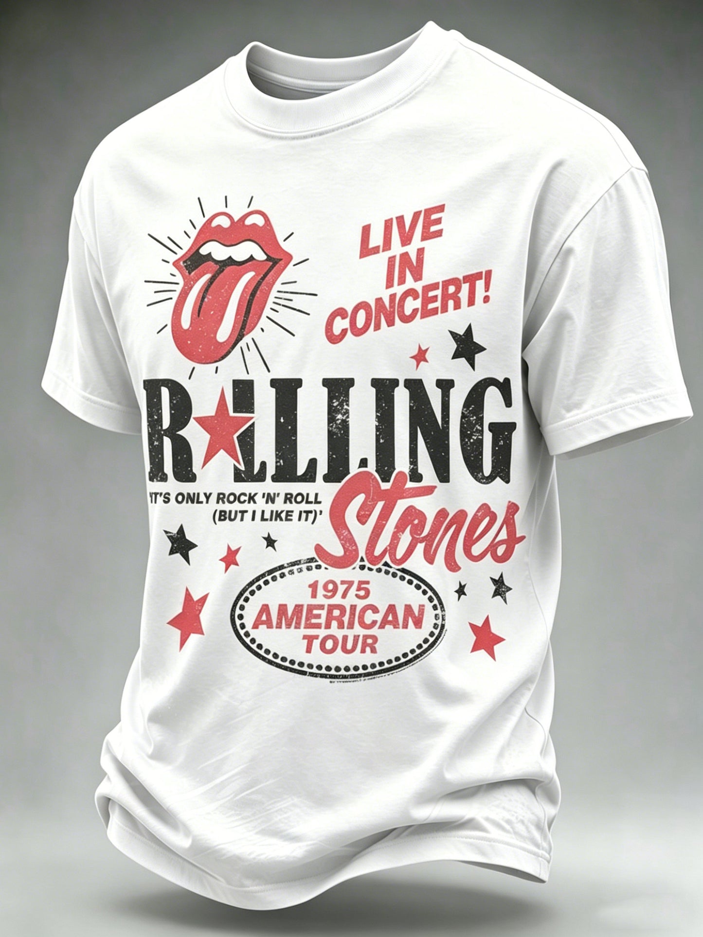 Men's Band Print Casual T-shirt