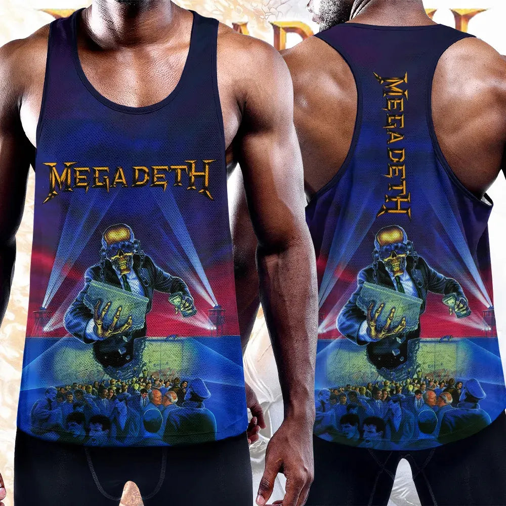 Men's American Thrash Metal Band Print Tank Top