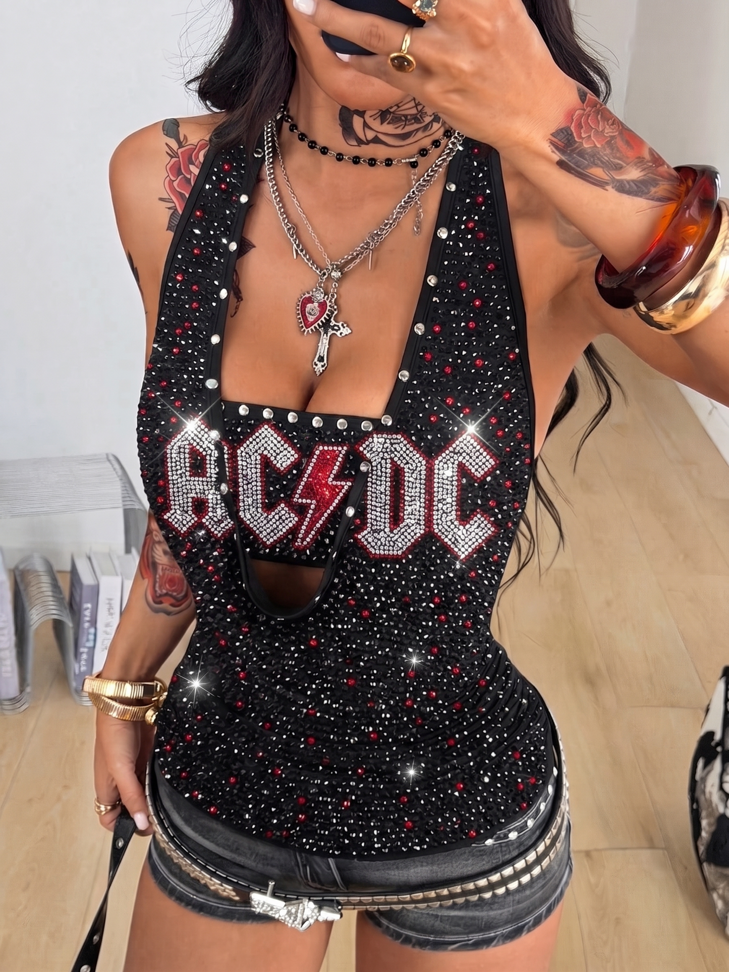 Women's AC/DC Rock And Heavy Metal Top