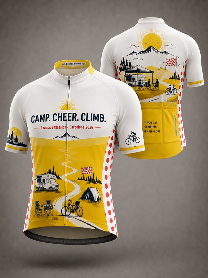 Maillot de cyclisme imprimé Tour de France pour hommes