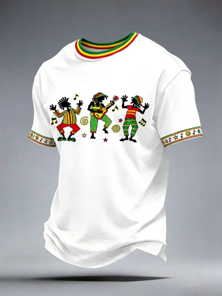 Men's Reggae Music Art Print T-Shirt