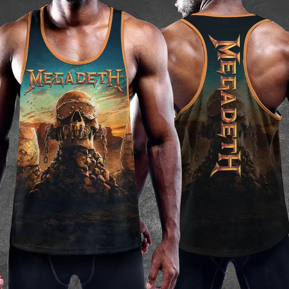 Men's American Thrash Metal Band Print Tank Top