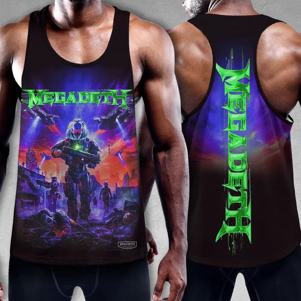Men's American Thrash Metal Band Print Tank Top