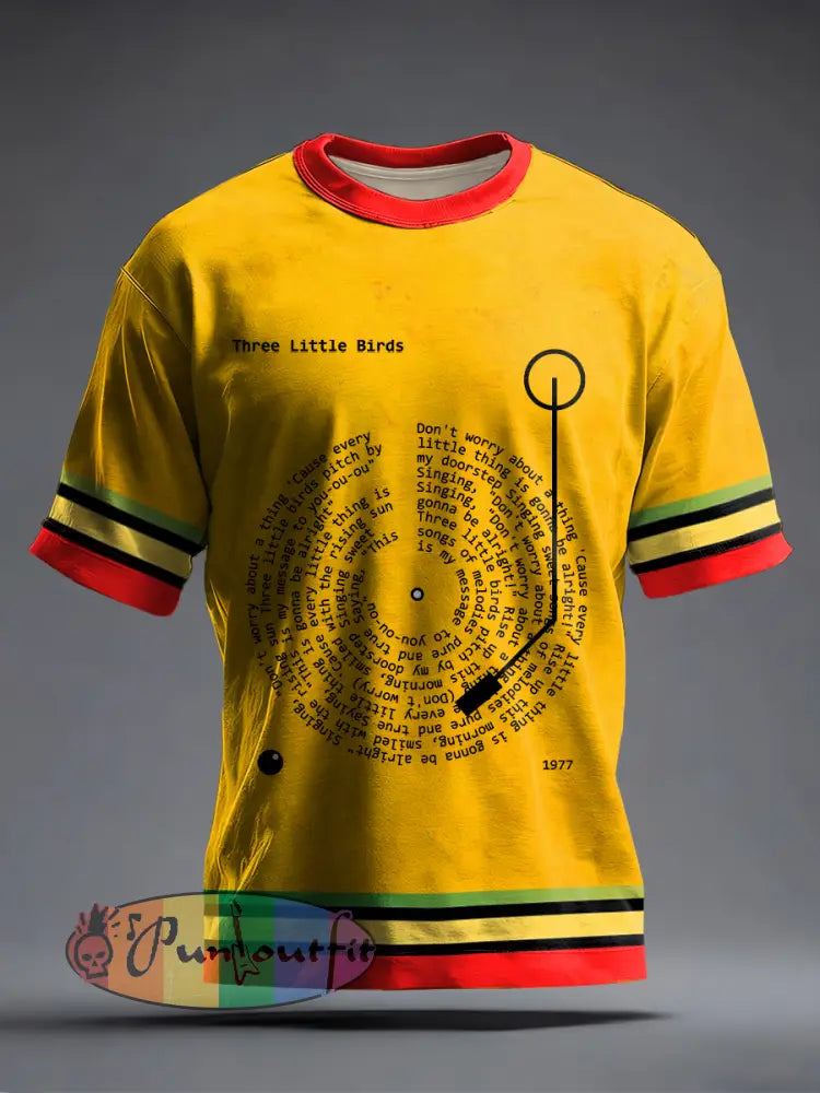 Men's Reggae Music Inspired Print T-Shirt