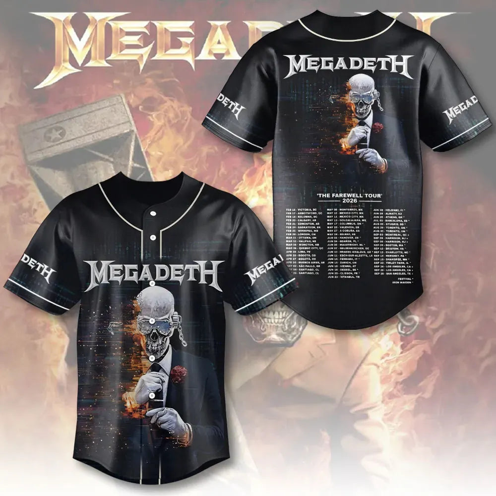 Men's American Thrash Metal Band Print Shirt