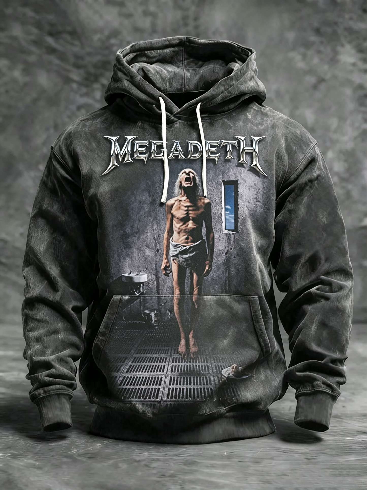 Men's American Thrash Metal Band Print Hoodie
