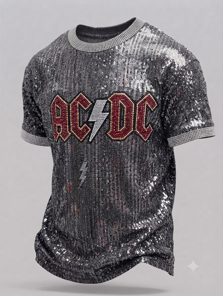 Men's Retro AC/DC Rock Band Fan T-Shirt