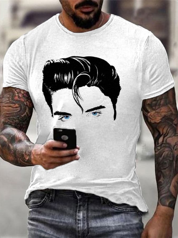 Men's Vintage Music Superstar Printed T-Shirt