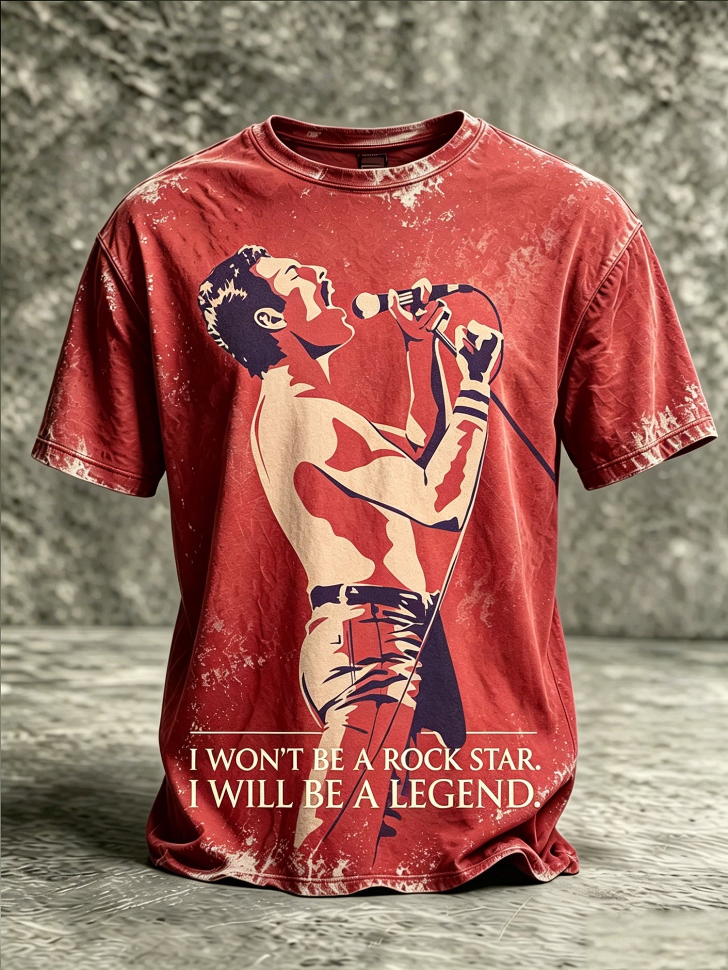 Men's Music-Print Casual Top