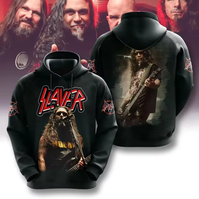 Men's American Thrash Metal Band Print Hoodie