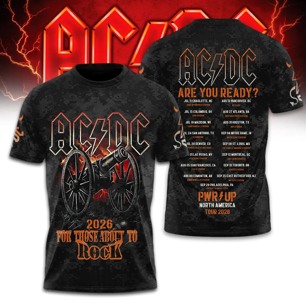 AC/DC Rock Band Fan Retro T-Shirt