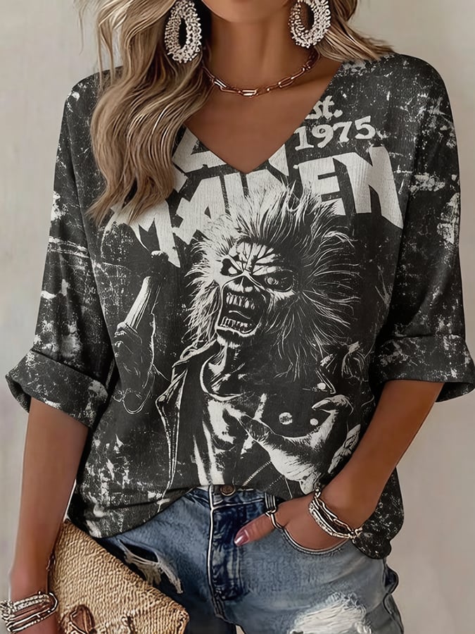 Women's England Heavy Metal Band Top