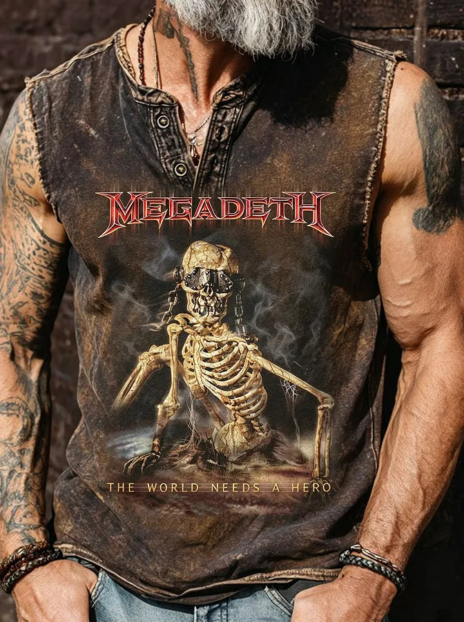 Men's American Thrash Metal Band Print Tank Top