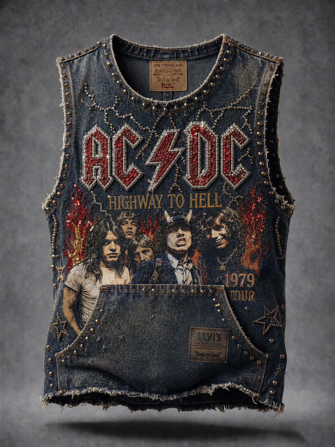 Men's ACDC Fans Print Tank Top