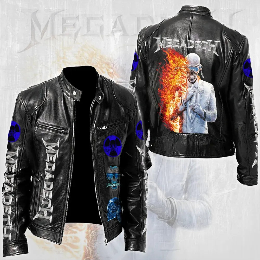 Men's American Thrash Metal Band Print Jacket