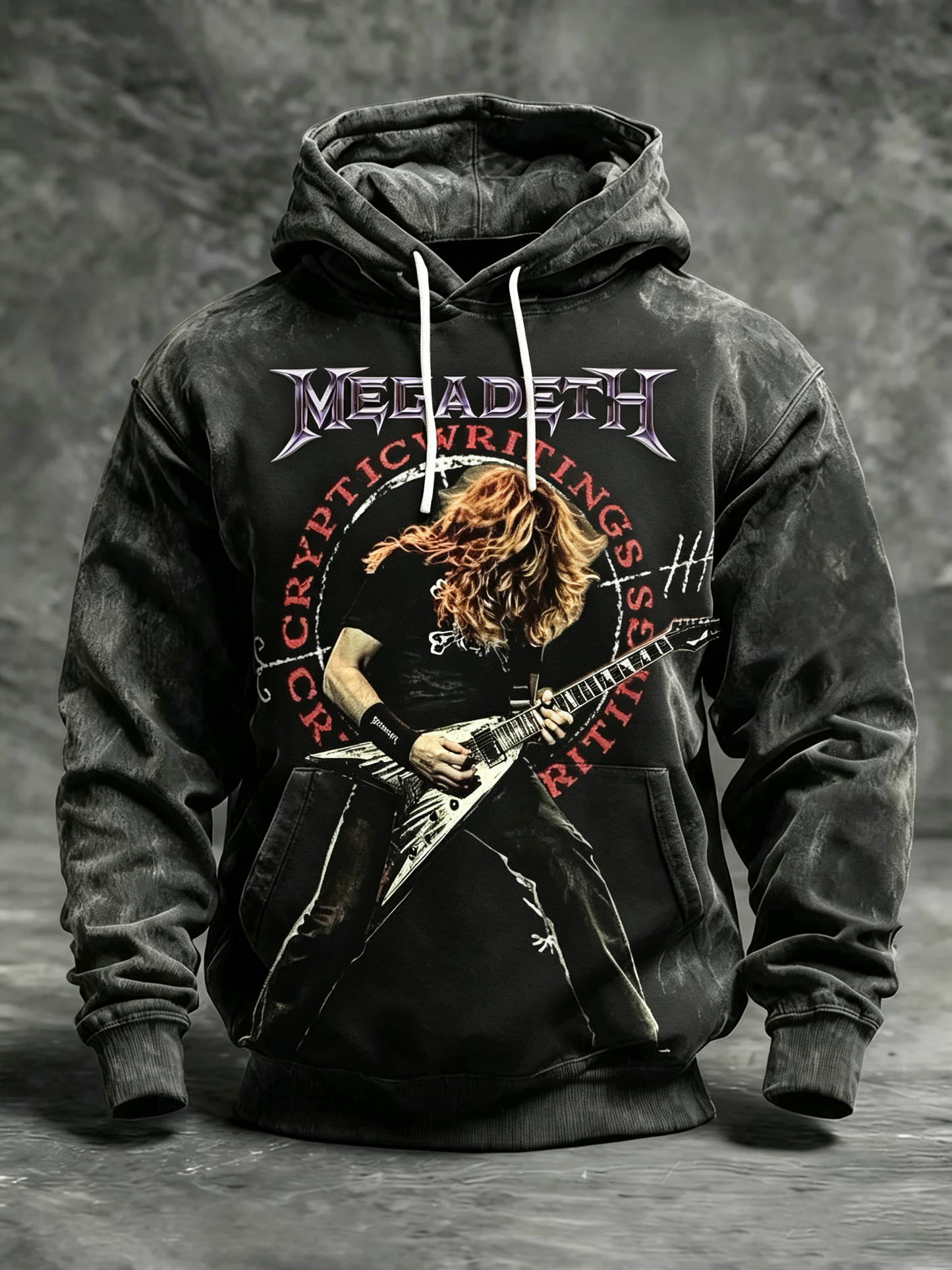 Men's American Thrash Metal Band Print Hoodie