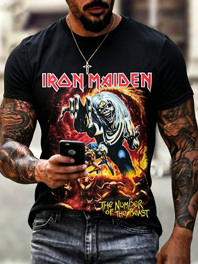 Iron Maiden The Number of the Beast Graphic Rock Tee