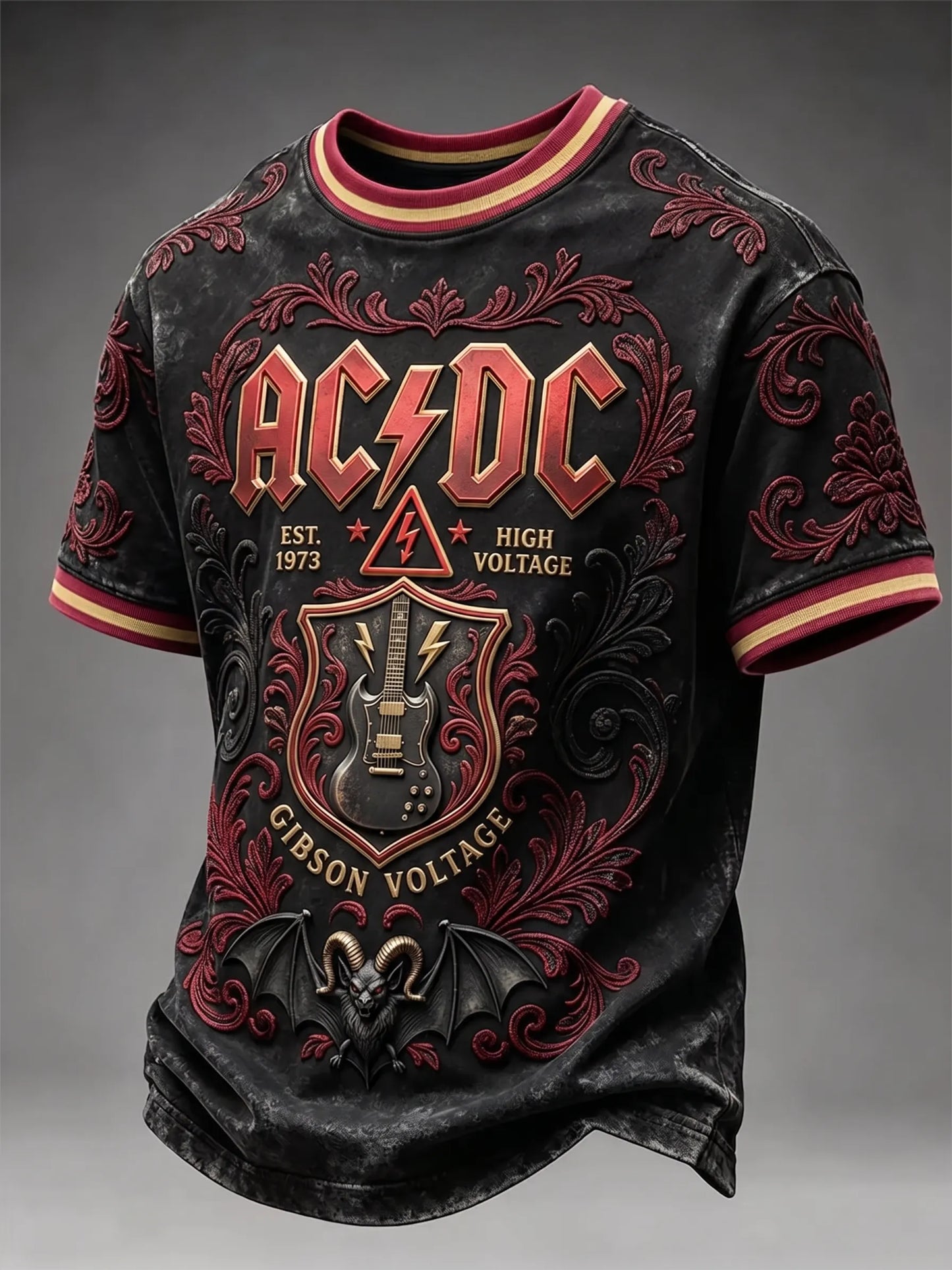 Men's Retro AC/DC Rock Band Fan T-Shirt