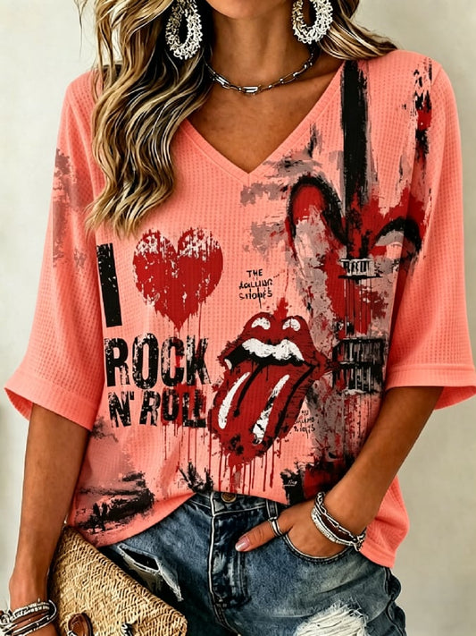 Women's Rock Music Graphic T-Shirt