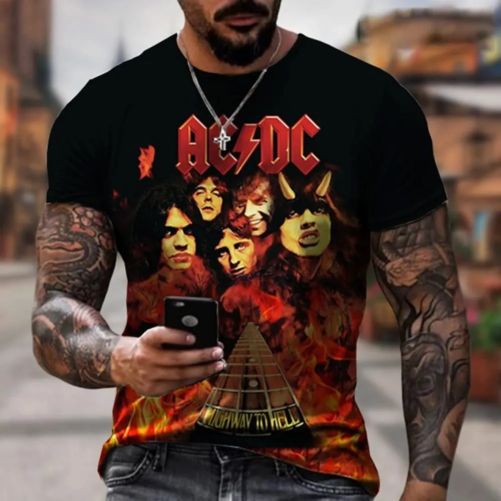 AC/DC Rock Band Fan Retro T-Shirt