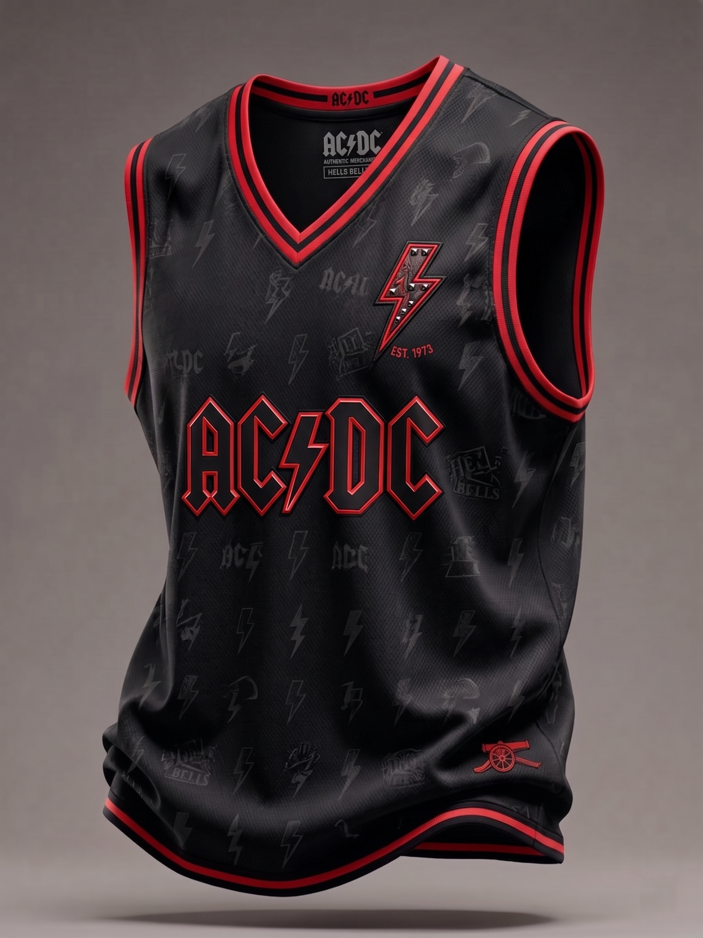 Men's AC/DC Fan V-Neck Sleeveless Tank Top