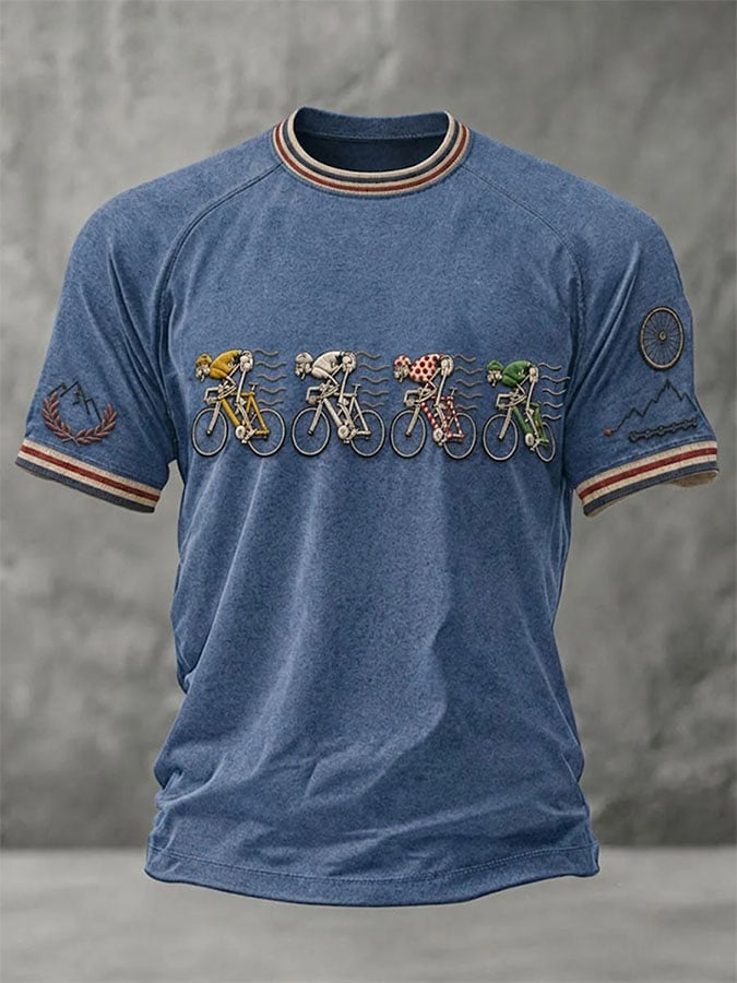 Men's Retro Print Short-Sleeve T-Shirt