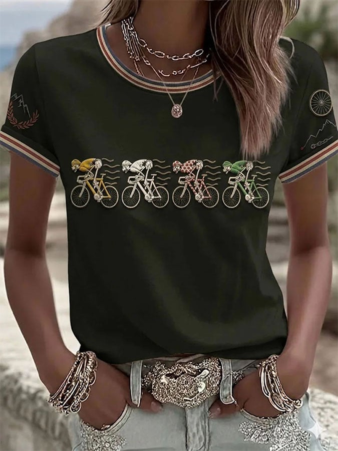 Women's Casual Print Short-Sleeve T-Shirt