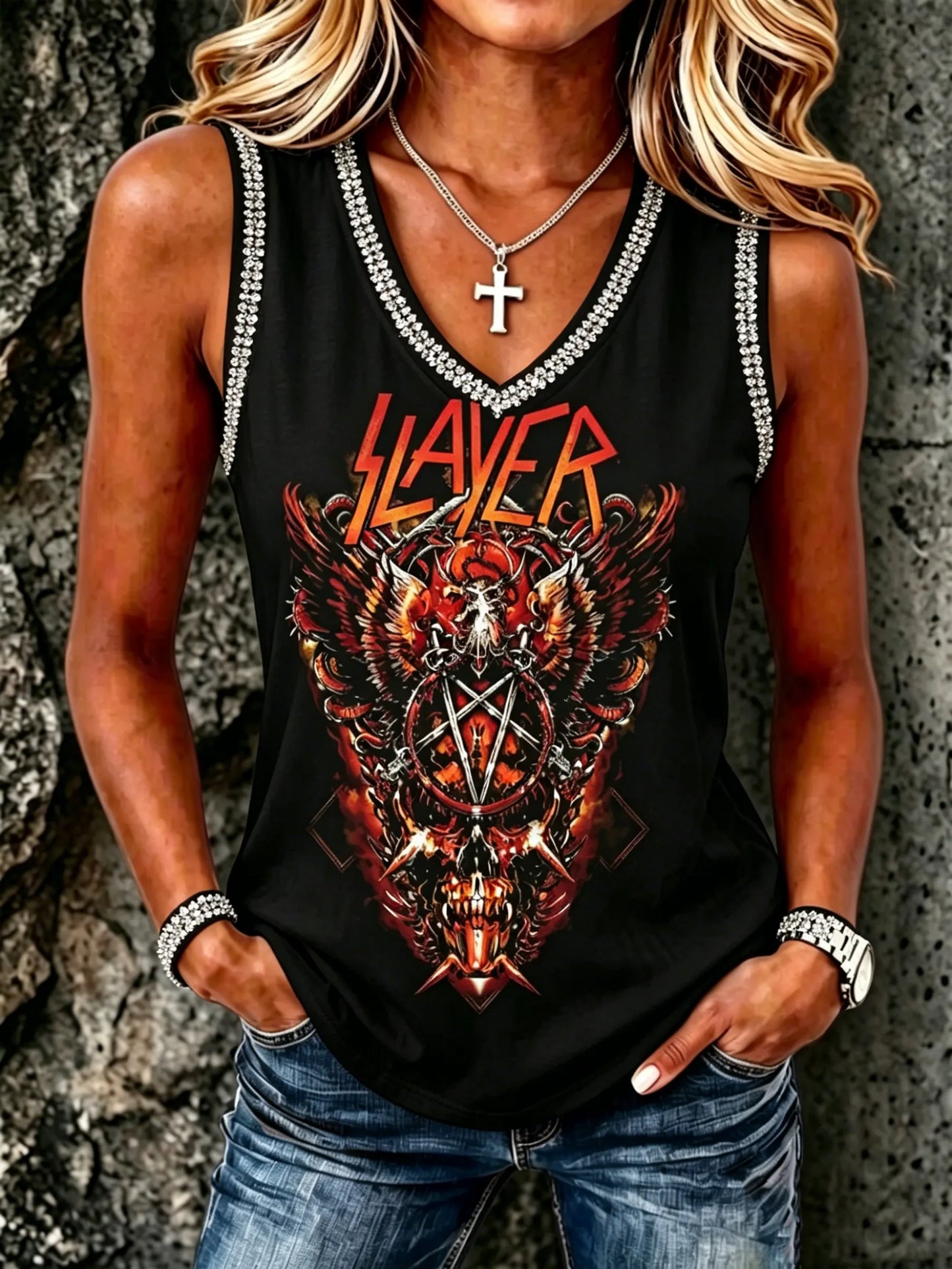 Women's Slayer Fans Print Tank Top