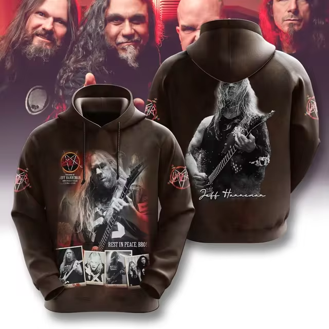 Men's American Thrash Metal Band Print Hoodie
