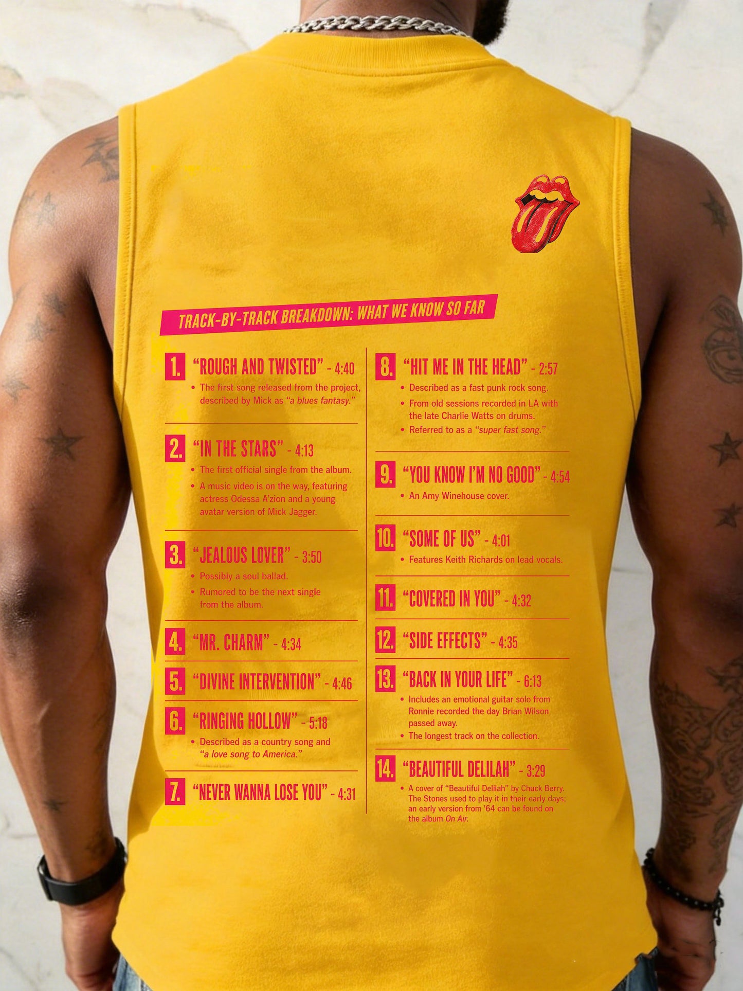 Men's Rock Band Tongue Tank Top