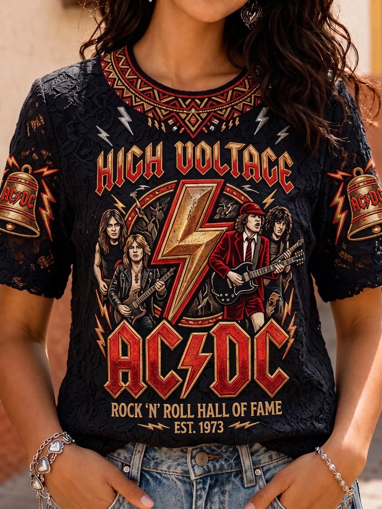 Women's Vintage AC/DC Fan T-Shirt