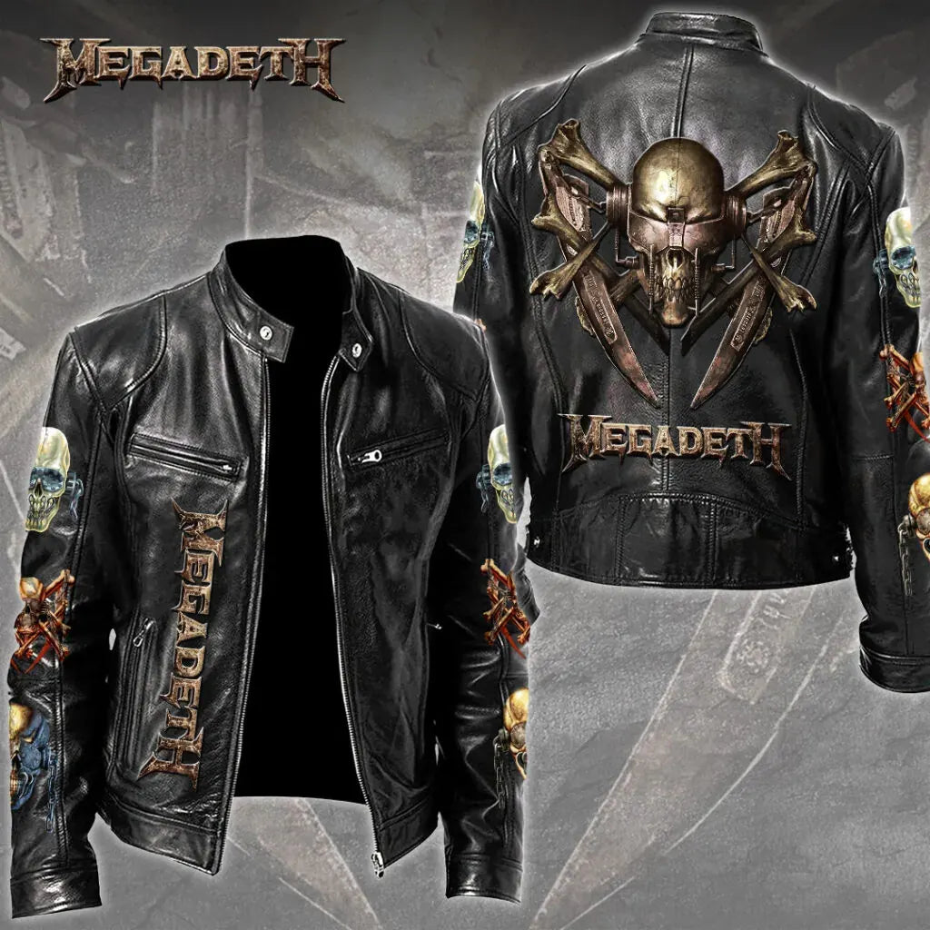 Men's American Thrash Metal Band Print Jacket