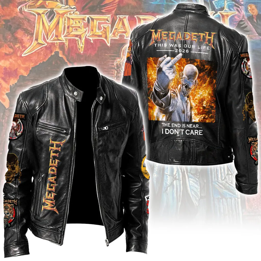 Men's American Thrash Metal Band Print Jacket