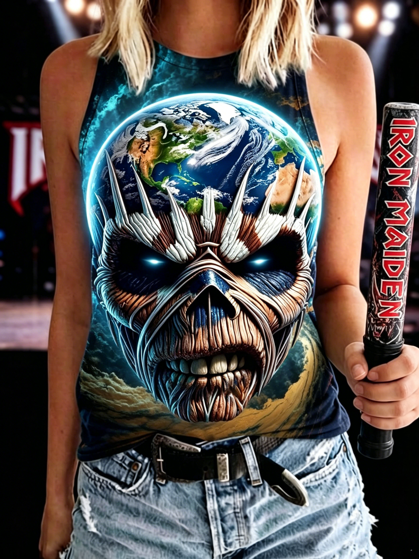 Women's Iron Maiden 50th Anniversary Tour Print Tank Top