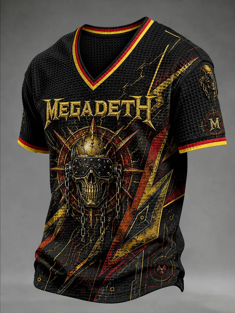 Men's Megadeth Mesh Jersey V-Neck Tee