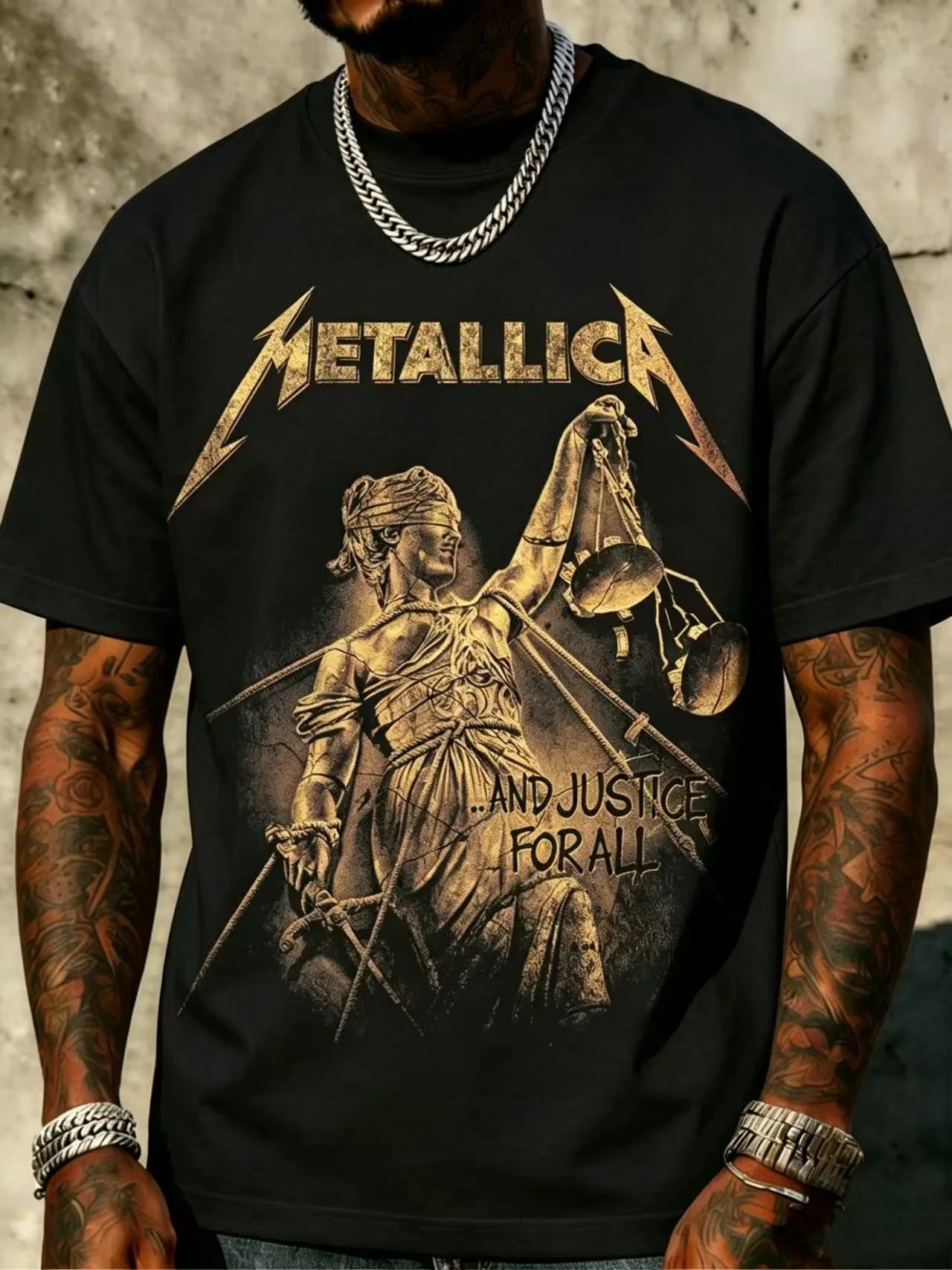 Men's Metallica Fans Print T-Shirt