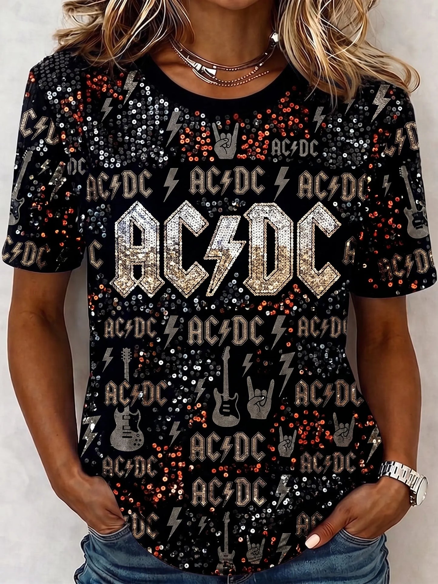 Women's Vintage AC/DC Fan T-Shirt