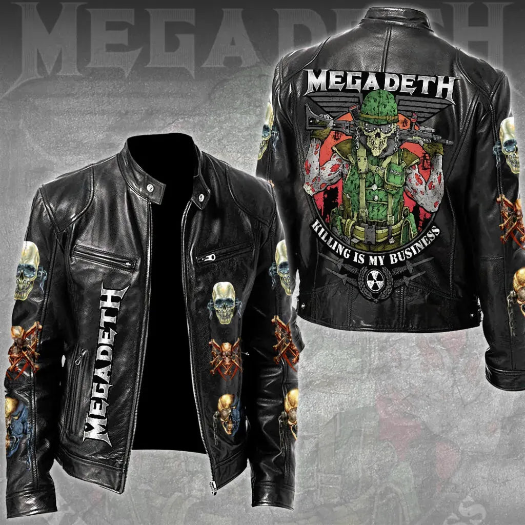Men's American Thrash Metal Band Print Jacket