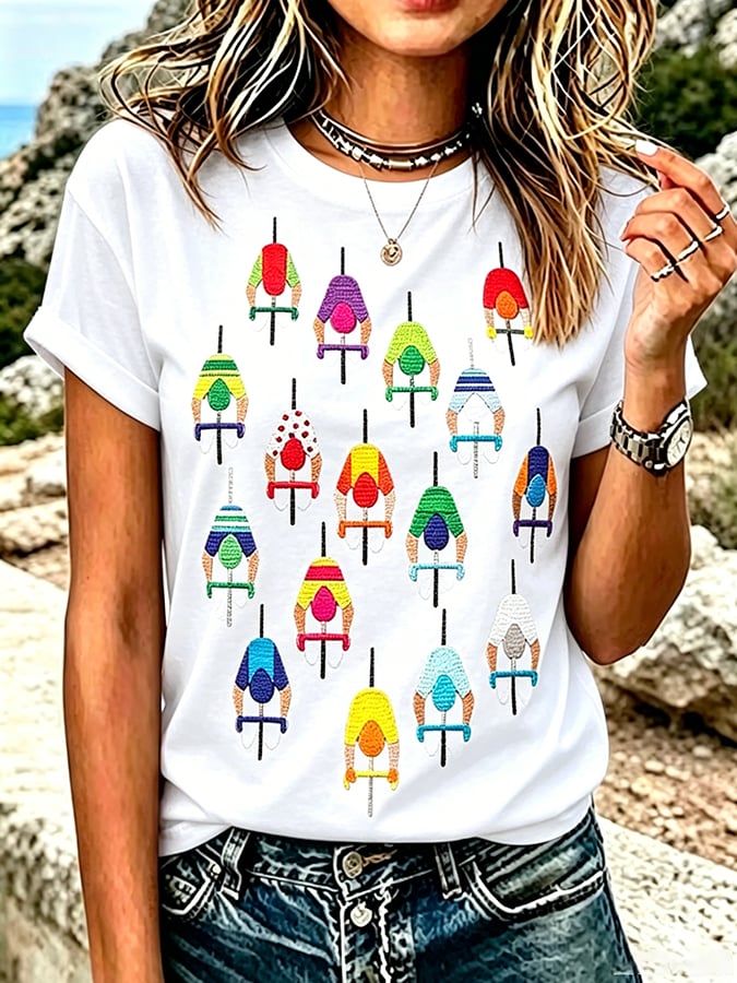 Women's Tour France Print Casual T-Shirt