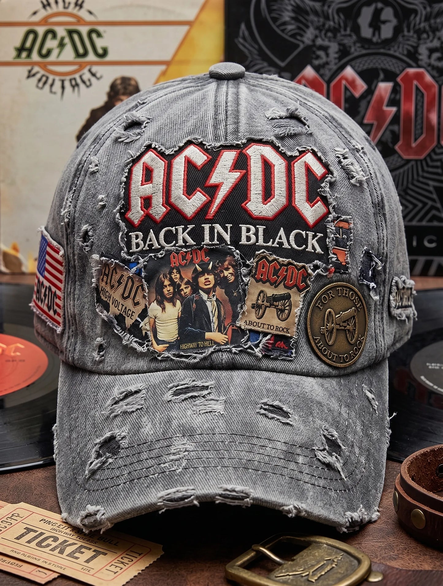 Vintage AC/DC Rock Band Fan Hat