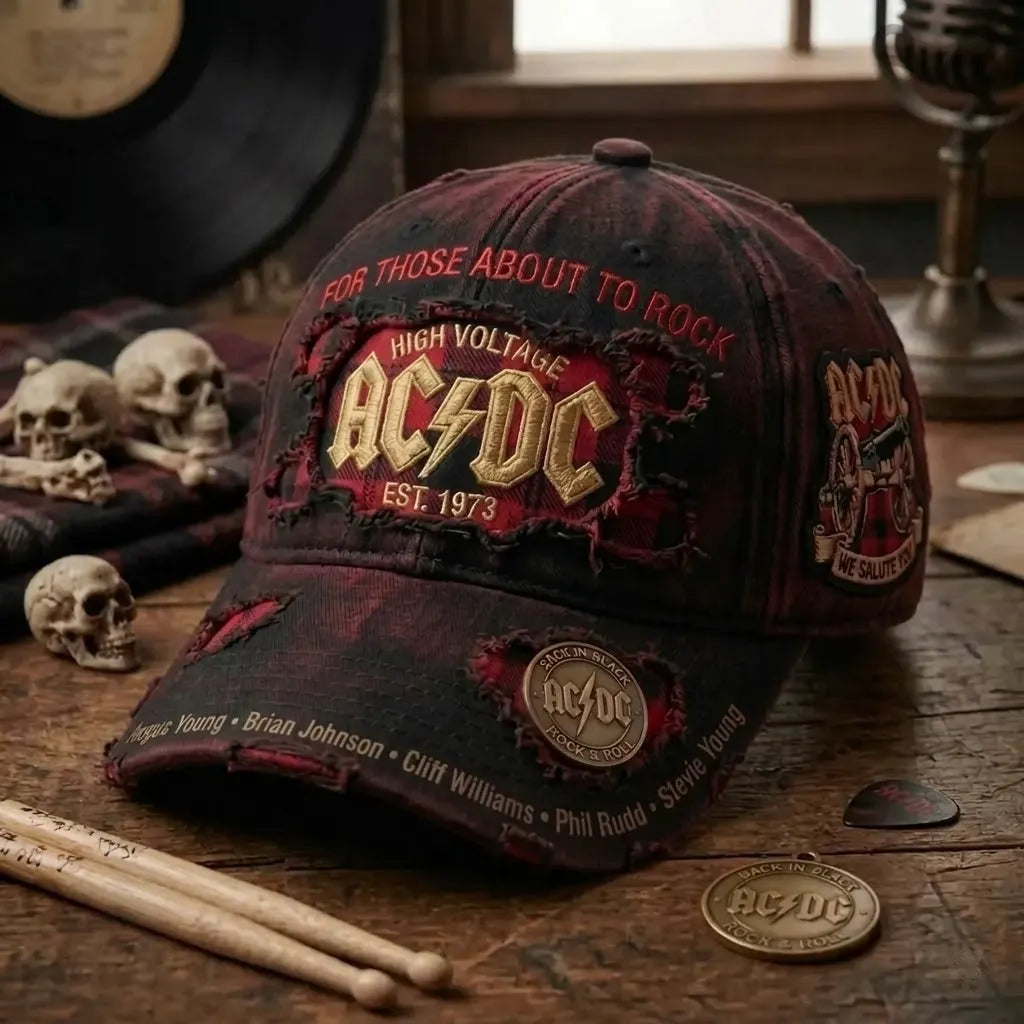 Vintage AC/DC Rock Band Fan Hat