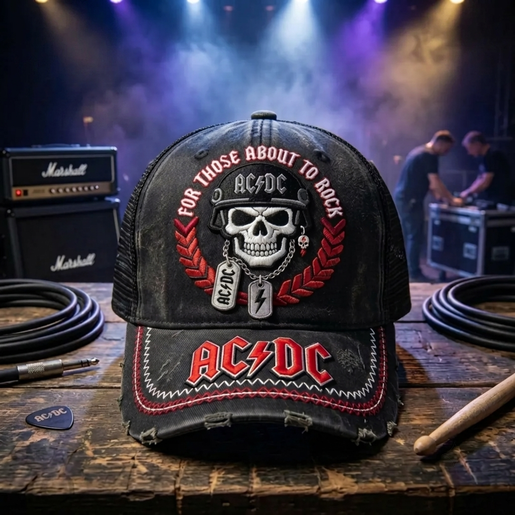 Vintage AC/DC Rock Band Fan Hat