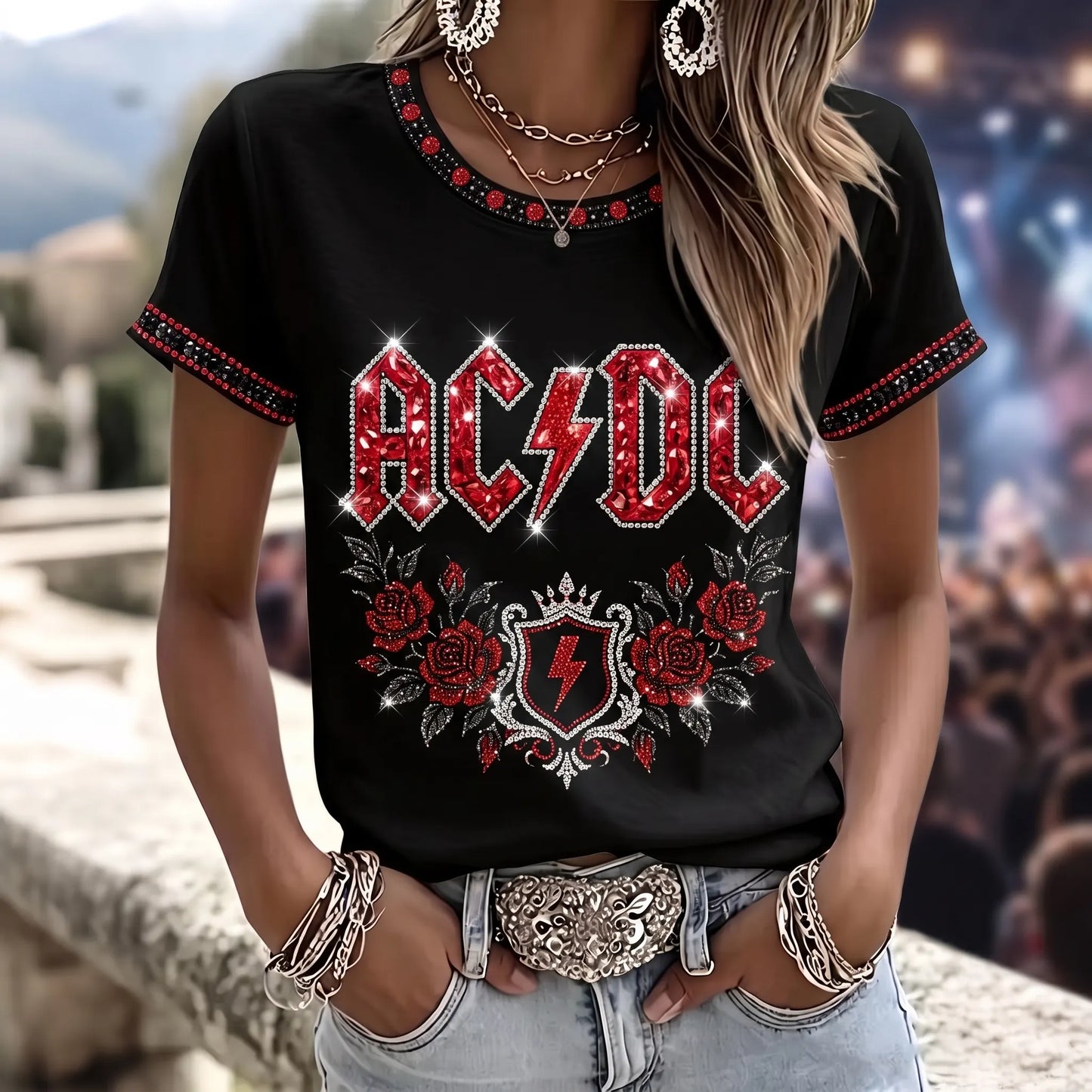 Women's Vintage AC/DC Fan T-Shirt