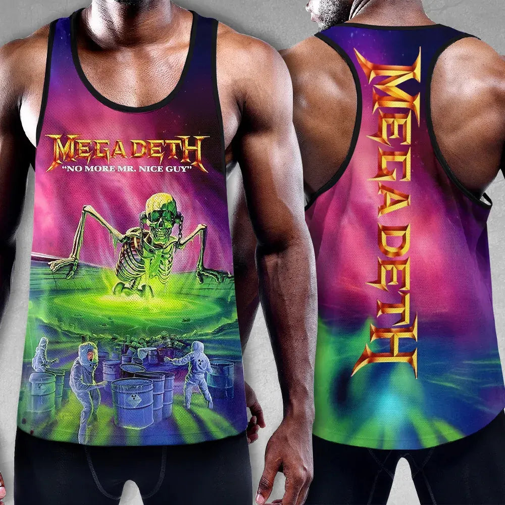 Men's American Thrash Metal Band Print Tank Top
