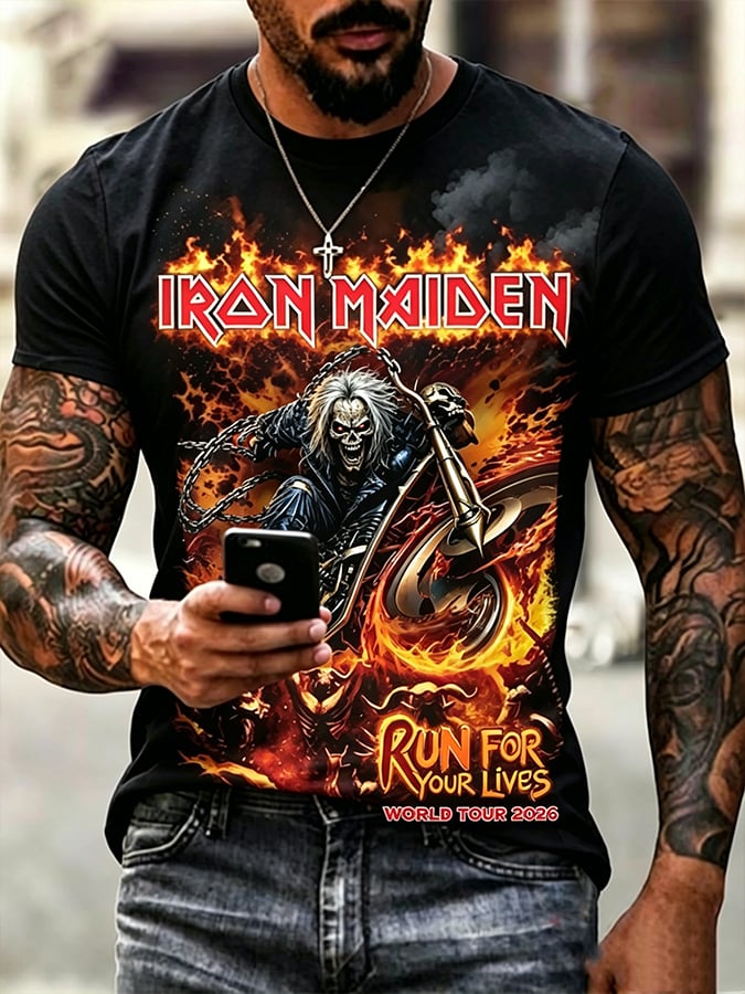 Iron Maiden The Number of the Beast Graphic Rock Tee