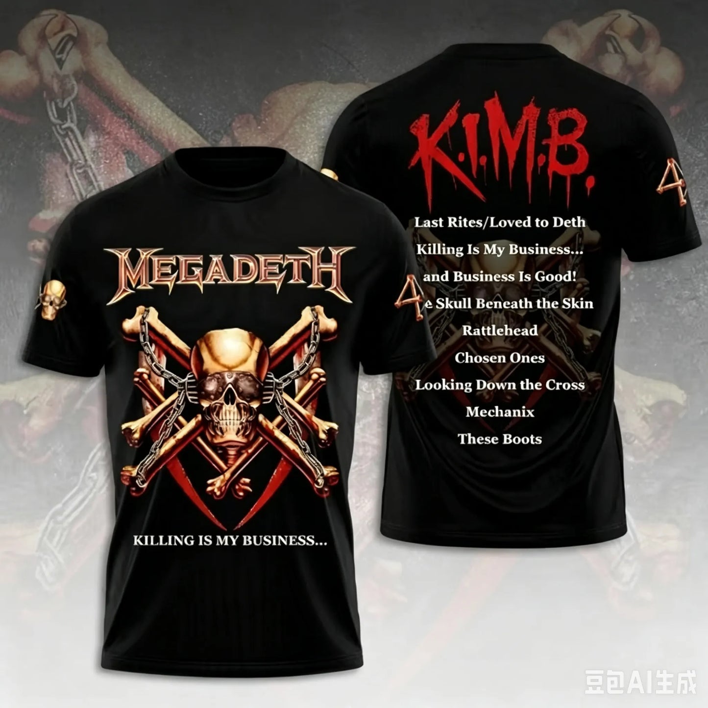 Men's American Thrash Metal Band Short-Sleeve T-Shirt
