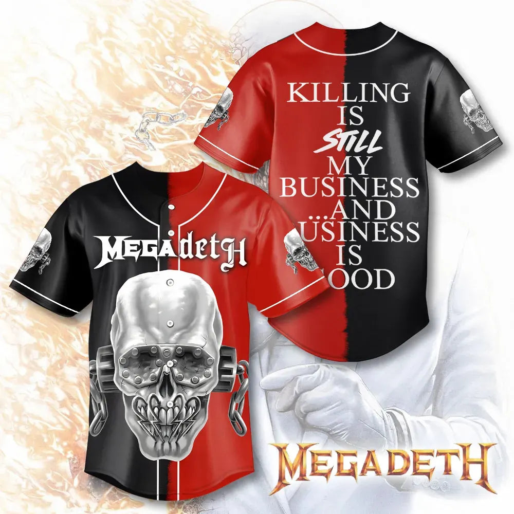 Men's American Thrash Metal Band Print Shirt